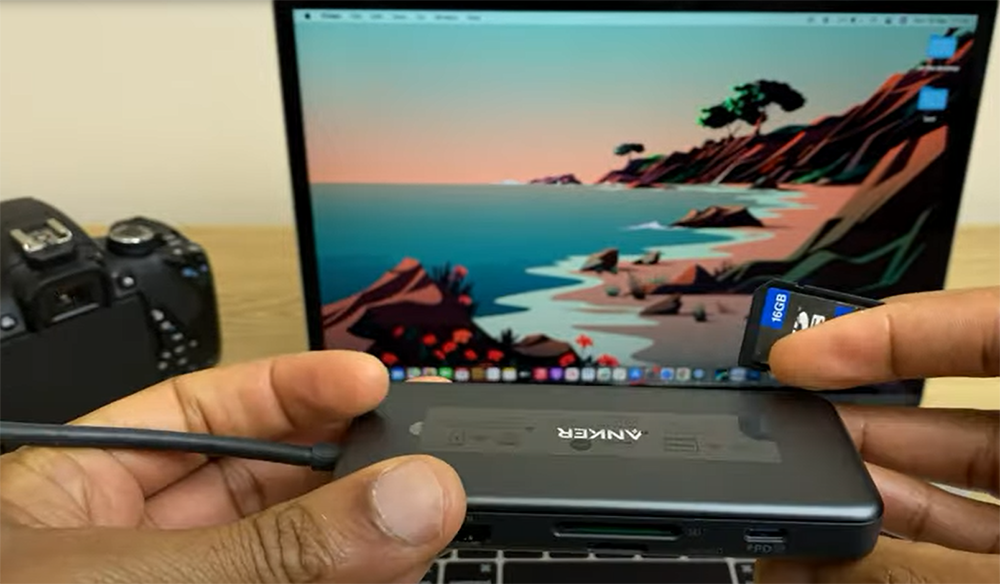 Insert the SD card into a reader