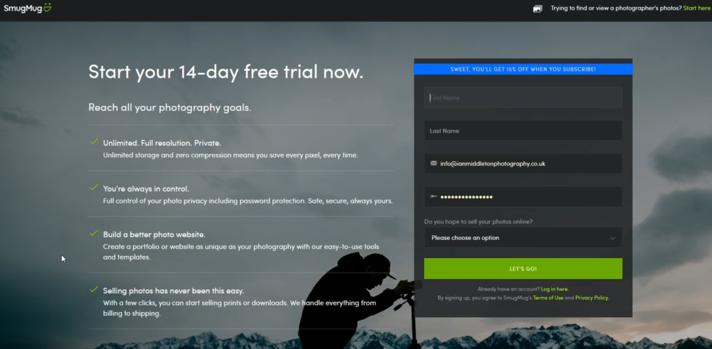 Comparison of SmugMug and 500px